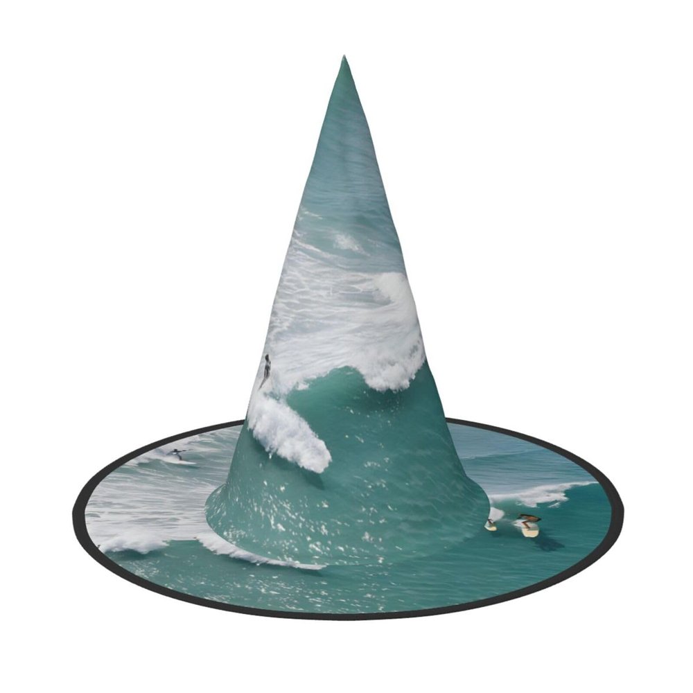 JEKYDOSD Beach Surf Print Halloween Hat Spooky Party Accessory, Carnivals Masquerade Balls