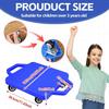 4 Pcs Sports Scooter Board with Handles,Sitting Scooter Board for Kids Children Gym Indoor Outdoor ActivitiesEquipped with Various Skateboard Accessories (Red,Green,Purple,Blue) view 2