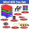 4 Pcs Sports Scooter Board with Handles,Sitting Scooter Board for Kids Children Gym Indoor Outdoor ActivitiesEquipped with Various Skateboard Accessories (Red,Green,Purple,Blue) view 3