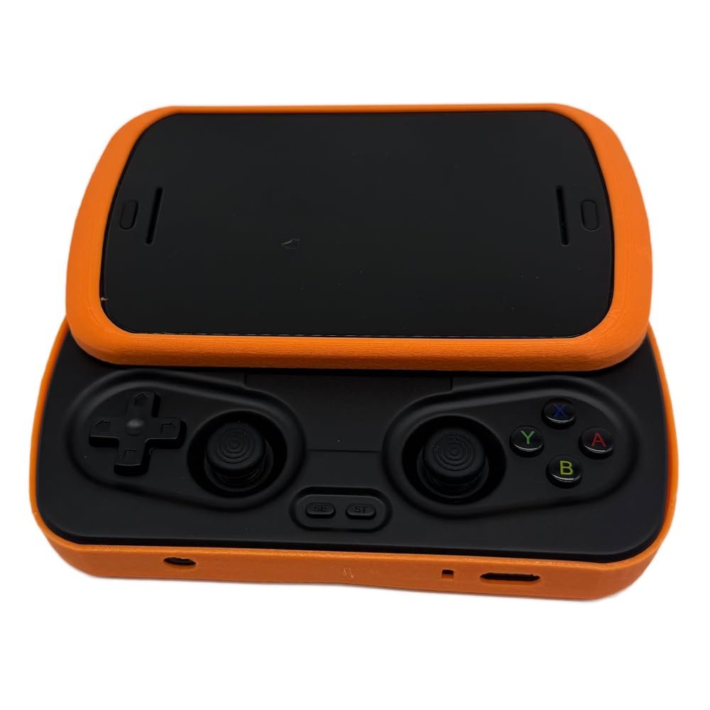 TPU Flexible Latex Protective Shell for ANBERNIC RG Slide Console 3D Printed Cover,Anti-wear Anti-Slip Ensuring All Functions Without Removing (Orange)