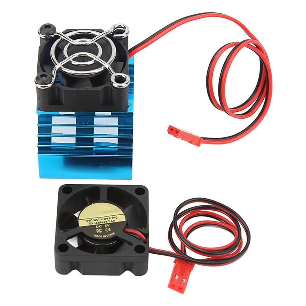 Hobbyfans Motor Heatsink and Cooling Fan Aluminium Alloy and Plastic Motor Heatsink Set for F540 550 3650 3660 Motor (Blue)