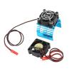 Hobbyfans Motor Heatsink and Cooling Fan Aluminium Alloy and Plastic Motor Heatsink Set for F540 550 3650 3660 Motor (Blue) view 2