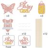 12 Pcs Butterfly Baby Girl Centerpiece Stick,Butterfly Baby Shower Party Table Centerpieces,Girl Birthday Gender Reveal Party Supplies Rose Gold view 2