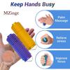 2pc Pain Stim Fidget Roller for Adults Office Desk, New Updated Click Button, Spinner, Spikey Fidget Toys Little Ouchies Multi Play Fidget Toy, 3D Printed Spiky (Laser Purple and Gold) view 3