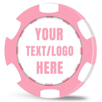 50-500PCS Personalized Clay Poker Chips| 12 Grams Custom with Logo, Text|Double-Sided Full-Color Printing|Perfect for Bar Tokens, Golf Markers, Wedding Favors,Casino Night (Pink)