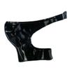 monbvxcerk Black Latex Mask Cross Mouth Cover Mask with Handmade for Catsuit Cosplay (XXL) view 3