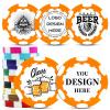 pensode Custom Ceramic Clay Poker Chips Double-Sided Full-Color Personalized Printing Put Image Logo Business Cards for Texas Hold 'em Golf Casino Drink Tokens Pack of 25-1000 (Green) (Orange) view 1