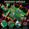 Double Sided Roulette & Craps Table Top Mat - 36"x72" Professional Casino Felt Layout for Poker Table Cover, Poker Night, Dice Games and Casino Theme Parties With 100 Chips and Instructions view 3