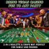 Double Sided Roulette & Craps Table Top Mat - 36"x72" Professional Casino Felt Layout for Poker Table Cover, Poker Night, Dice Games and Casino Theme Parties With 100 Chips and Instructions view 4