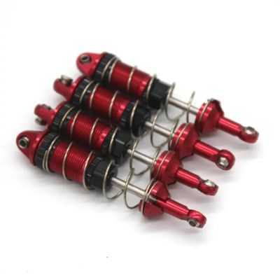 Rc Upgrade Parts For MJX For Hyper Go 1/16 16207 16208 16209 16210 H16BM H16 H16PL Remote Control Car Front And Rear Shock Absorber Metal Upgrade Parts(Red)