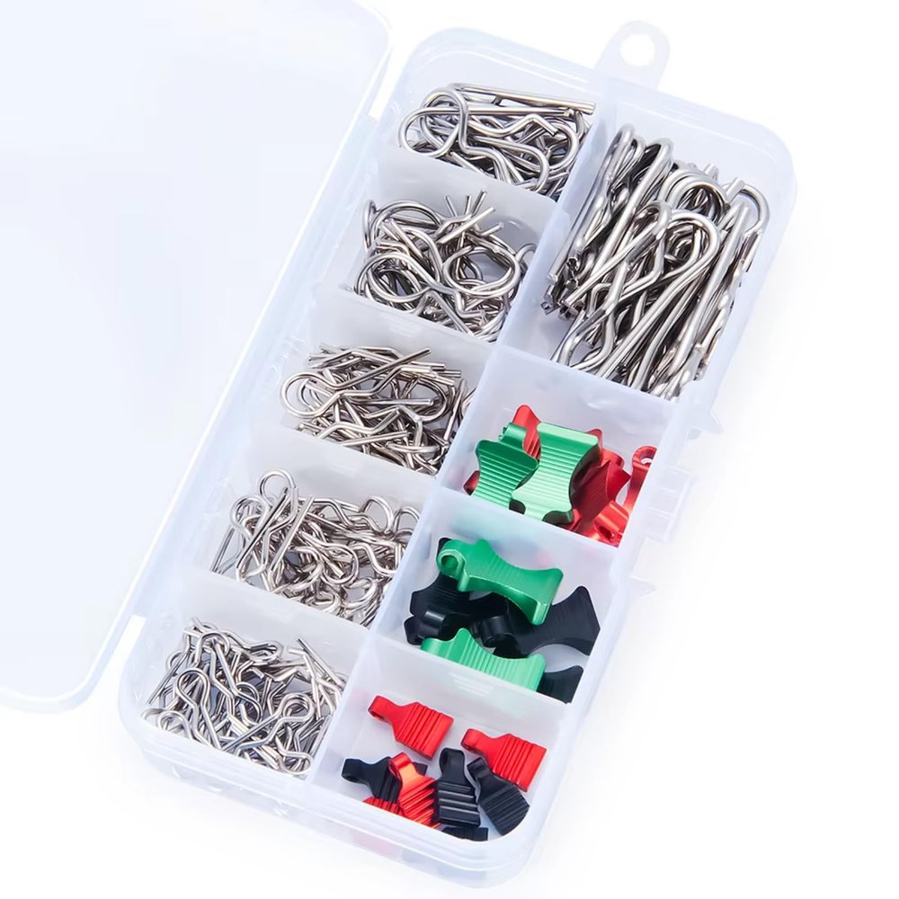 Rc Upgrade Parts For Axial For SCX10 For SCX24 For Tamiya For Kyosho 1/5 1/6 1/8 1/10 1/14 1/18 1/24 Metal Body Shell R Clips Pin + Mount RC Car