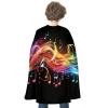Renaissance Cape Halloween Costume for Men Women Rainbow Musical Note Melody Vintage Capelet for Cosplay Parties view 1