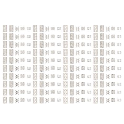 Tyenaza 200Pcs Vikings Hair Jewelry, Norse Runes Braids Tube Beads Dreadlocks Decoration Accessories (Silver)