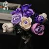ENJBRICK Pink & Purple Roses Flower Bouquet Building Set, Everlasting Botanical Collection for Adults, Aesthetic Home Decor & Romantic Gift for Women, Anniversary 615Pcs view 2