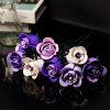 ENJBRICK Pink & Purple Roses Flower Bouquet Building Set, Everlasting Botanical Collection for Adults, Aesthetic Home Decor & Romantic Gift for Women, Anniversary 615Pcs view 3