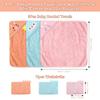 14 PCS Baby Towels, 3 PCS Soft Hooded Baby Towels & 11 PCS Washcloths, Baby Bath Towels for Newborns, Infants & Toddlers, Ultra Absorbent, Cute Baby Towel Gift for Girls view 2