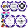 pensode Custom Ceramic Clay Poker Chips Double-Sided Full-Color Personalized Printing Put Image Logo Business Cards for Texas Hold 'em Golf Casino Drink Tokens Pack of 25-1000 (Green) (Purple) view 1