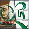 15.75 Ft Flex Track for Kids, Flexible Race Track Compatible with Hot Wheels and Diecast 1/64th Cars, Roll-Up Portable Race Car Ramp Track with Suction Cups & Track Anchors & 4 Race Cars, Green view 4