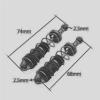 Rc Parts For MJX H16 16207 For WLtoys 144001 144002 124019 124017 For MN128 MN86 MN86KS 4 Pcs Metal Shock Absorber Damper RC Car Parts(Red) view 2