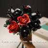 ENJBRICK Flowers Bouquet Building Set for Adults, Botanical Collection, Black Roses Gothic Home Decor & Unique Romantic Gifts for Women, Anniversary view 3