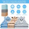 14 PCS Thicken Baby Towels Set, 3 PCS Soft Hooded Baby Towels & 11 PCS Washcloths, Baby Bath Towels for Newborns, Infants & Toddlers, Ultra Absorbent, Cute Baby Towel Gift for Boys view 4
