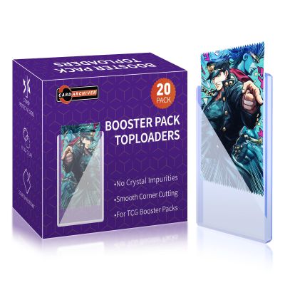 20-Pack Booster Pack Protector - Card Booster Pack Toploaders, Booster Pack Sleeeves, Premium UV-Protected Hard Plastic Protector Case, Fit for Standard Size Booster Packs