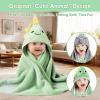 10 PCS Cute Baby Towels Set, 2 PCS Soft Baby Hooded Towels & 8 PCS Washcloths, Baby Bath Towels for Newborns, Infants & Toddlers, Ultra Absorbent, Cute Baby Towel Gift for Boys & Girls view 3