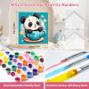 4 Pack Paint by Numbers for Kids with Wooden Framed, Cute Cartoon Unicorn, Panda, Frog, Paint by Number Kits on Canvas for Beginner, Acrylic Oil Painting Kits for Home Decor 8x8 inch, Kawaii Animals view 3