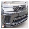 Carbon Fiber Front Bumper Lip Spoiler Splitters Compatible for Land Rover Range Sport SVR 2014-2020(Glossy Black) view 4