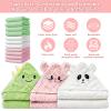 14 PCS Thicken Baby Towels Set, 3 PCS Soft Hooded Baby Towels & 11 PCS Washcloths, Baby Bath Towels for Newborns, Infants & Toddlers, Ultra Absorbent, Cute Baby Towel Gift for Girls view 4