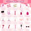 45PCS Hair Salon Toys for Girls Pretend Play Set, Kids Dress Up Beauty Kit with Barber Apron,Hair Dryer ,Curling Iron,Scissors and Styling Accessories, Birthday Gifts for Toddler Girls 3 4 5 6+ view 3