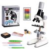 ZTBH Microscope Accessories Kit Children Biological Microscope Kit 100X-400X-1200X Microscope Slides(White A) view 1