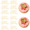 12 Pieces Happy Birthday Cupcake Toppers Gold Cupcake Toppers Glitter Cupcake Picks for Celebrating Birthday Anniversary Parties Non-Edible Acrylic Cake Decorations for Christmas Wedding view 1