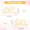 12 Pieces Happy Birthday Cupcake Toppers Gold Cupcake Toppers Glitter Cupcake Picks for Celebrating Birthday Anniversary Parties Non-Edible Acrylic Cake Decorations for Christmas Wedding view 2