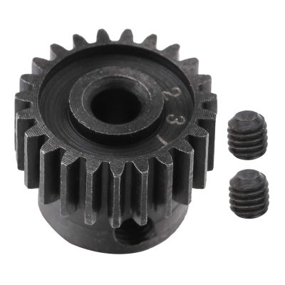 48P Metal Pinion Motor Gear Set 23T Anti Rust High Strength Durable RC Car Accessory for 1/10 1/16 Model RC Cars with M3 Screws