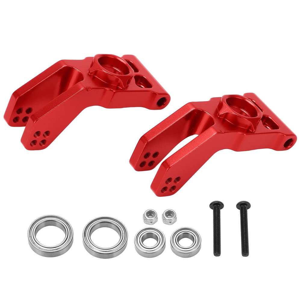 1/10 RC Car Rear Hub Metal Rear Axle Seat for Remote Control Vehicles for ARRMA Typhon (Red)