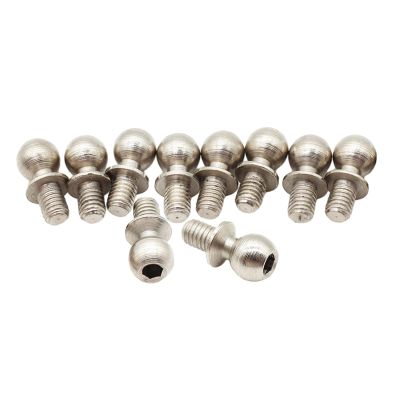 10Pcs RC Ball Head Screw Set Spherical Bolts Upgrade Part for Wltoys 1:14 Scale RC Truck Models 144001 144002 144010 124010