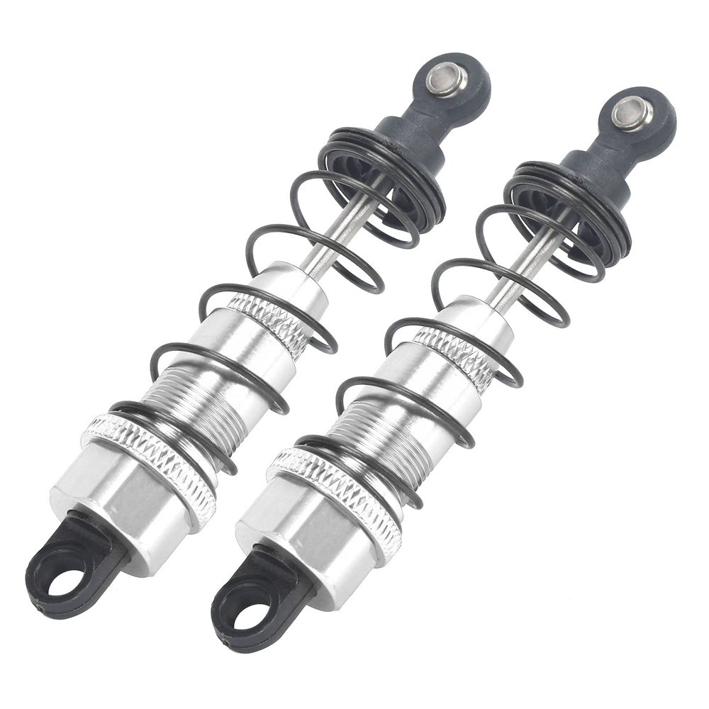 Domary Aluminum Alloy RC, Flexible Spring Dampers, 85mm Length, with High Strength, for SLASH 2WD RC Cars (Silver)