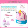 10 Pcs Reborn Baby Doll Diaper Bag Care and Feeding Set for 17-24 inches Reborn Dolls Accessories Newborn Baby Girl with Unicorn Backpack view 2