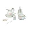 1:12 Miniature Dollhouse Bathroom Accessories Set with Pots, Cup, Flower Vase, Soap, Soap Tray, Toilet Brush and Holder, Storage Tray view 1