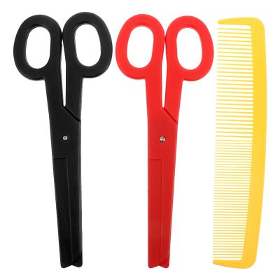 Abaodam Giant Clown Comb and Scissor: Oversized Plastic Scissor and Jumbo Wide Comb for Halloween Carnival Cosplay - Party Prop