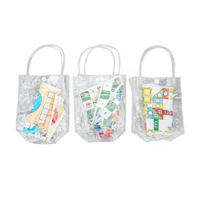 Flying Chess Game Portable Flying Chess with Transparent Tote Bag for Family Party Travel Camping