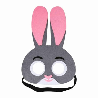 Animal Felt Mask Non-Woven Fabric Masquerade Mask for Celebrations Children Teens Costume Party- Rabbit