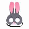 Animal Felt Mask Non-Woven Fabric Masquerade Mask for Celebrations Children Teens Costume Party- Rabbit view 1