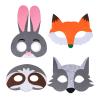 Animal Felt Mask Non-Woven Fabric Masquerade Mask for Celebrations Children Teens Costume Party- Rabbit view 4
