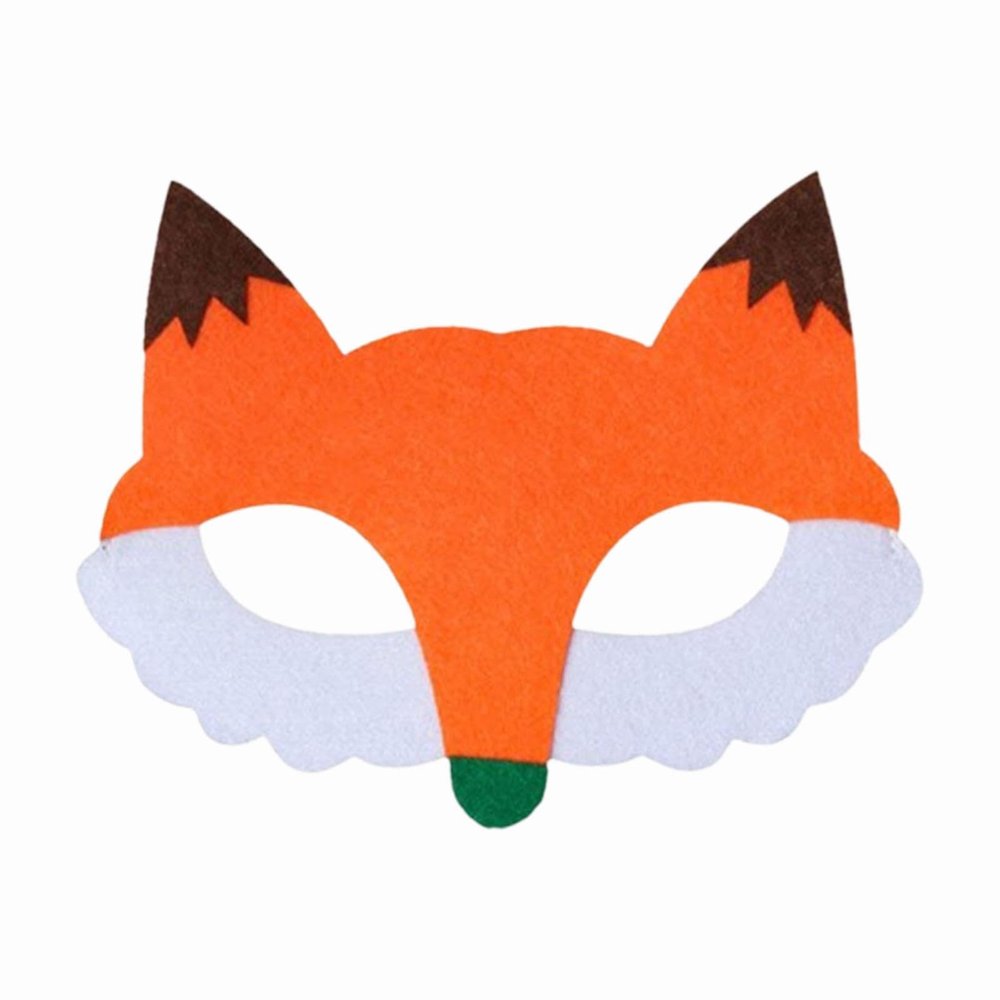Animal Felt Mask Non-Woven Fabric Masquerade Mask for Celebrations Children Teens Costume Party- Fox