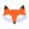Animal Felt Mask Non-Woven Fabric Masquerade Mask for Celebrations Children Teens Costume Party- Fox view 1