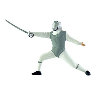 1/64 Scale Fencing Figure Model Miniature Resin Diorama Landscape Display Ornament Photography Prop Tiny People- Forward Gray