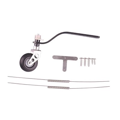 Carbon Fiber Landing Gear Tail Wheel Assembly Kit with 1.25inch PU Tire Replacement Wheel and Screws for RC Airplane Models- 26CC
