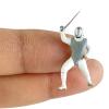 2Pcs 1/64 Scale Fencing Figures Miniature Figurines Resin Diorama Models Landscape Display Ornament- Gray view 4